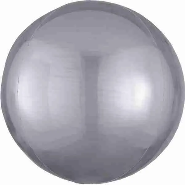 Globo Mylar Orbz Plateado Jumbo