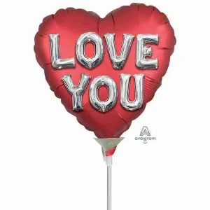 Globo Mini Corazón I Love You 9″