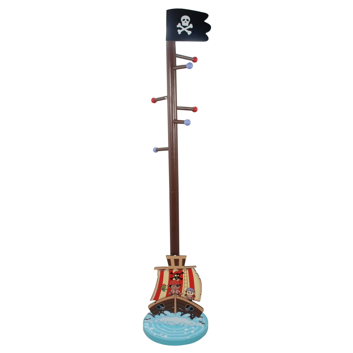 Fantasy Fields Pirate Island Perchero Infantil de Madera con 4 Perchas, Muebles Infantiles - Imagen 2